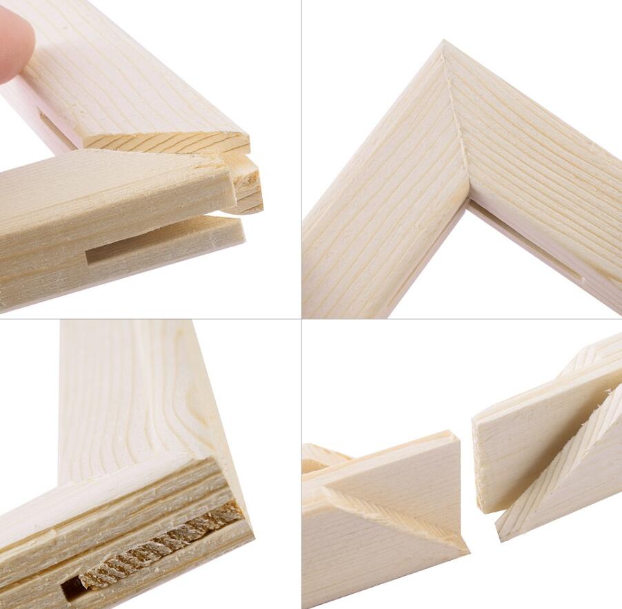 Natural Wood Photo Frame oil Painting by number Frame Wall Art Large DIY Canvas Paintings Frame Posters Hanger Frame Home Decor