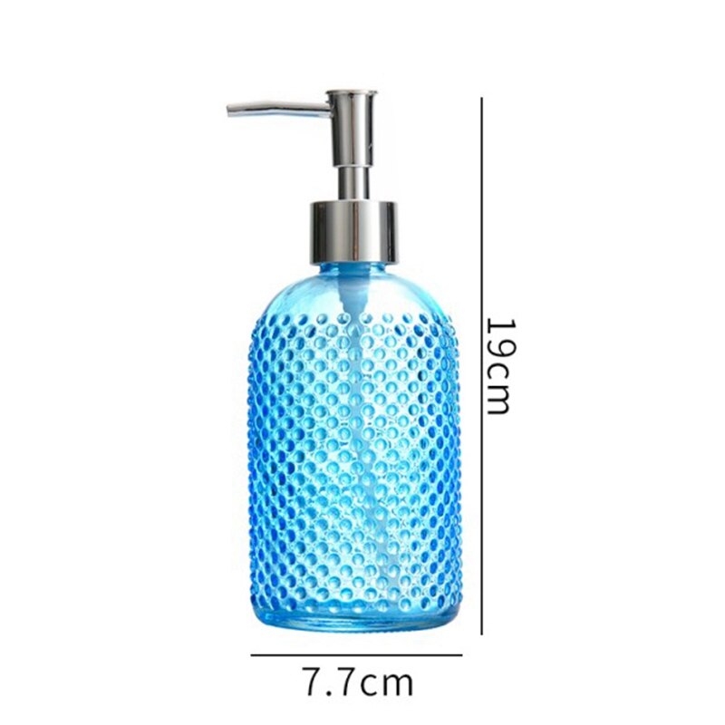 Large 400ML Manual Soap Dispenser Clear Glass Hand Sanitizer Bottle Containers Press Empty Bottles Bathroom