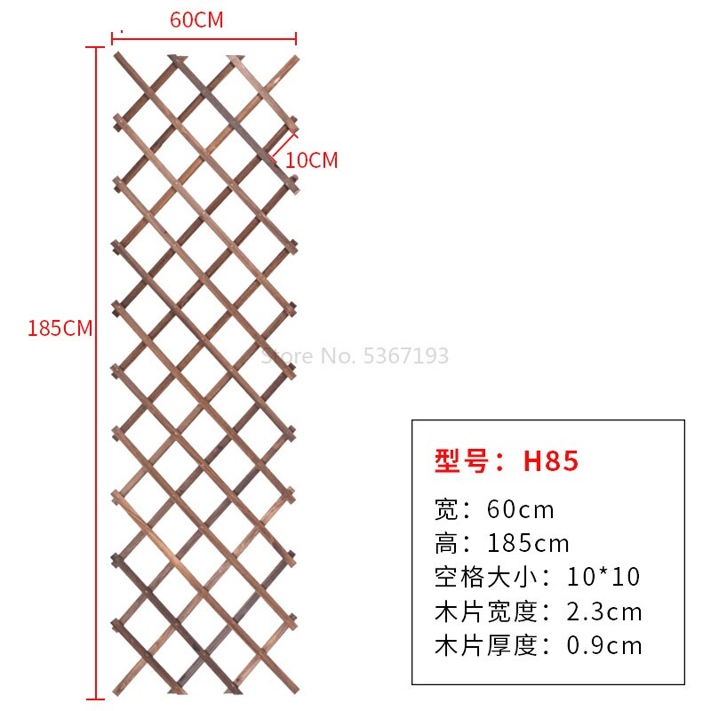 Clôture en bambou, décoration, fleurs de vigne de métope, grille de carbonisation, cloison, anticorrosion, bois Flexible: Thickening 0 9cmH85