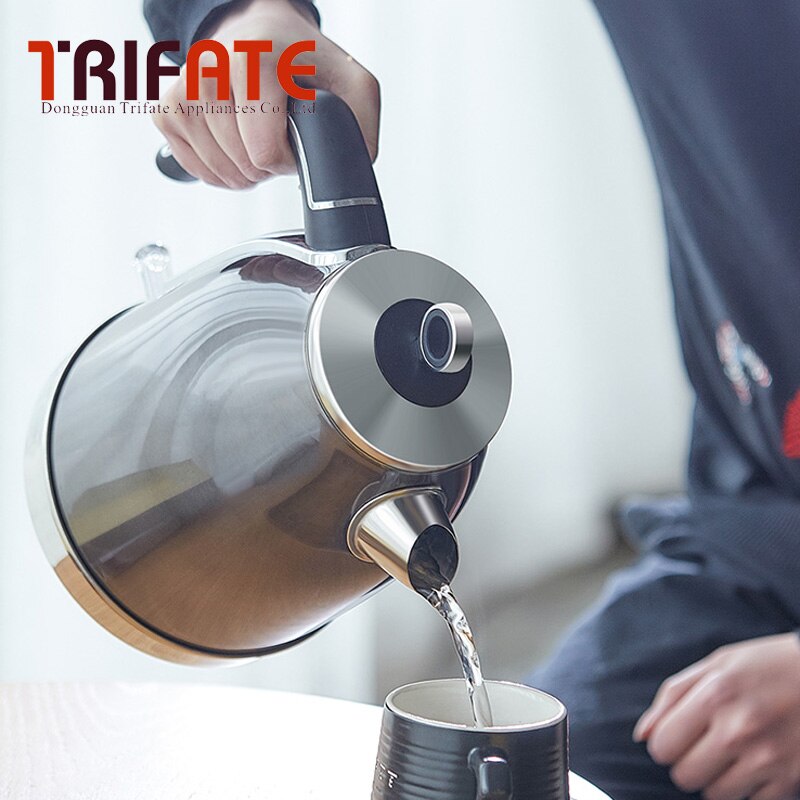 Electric kettle 1.7L Boiling Tea Pot Coffee Heater Temperature Control Meter Stainless Steel Quick Heating Water Boiler