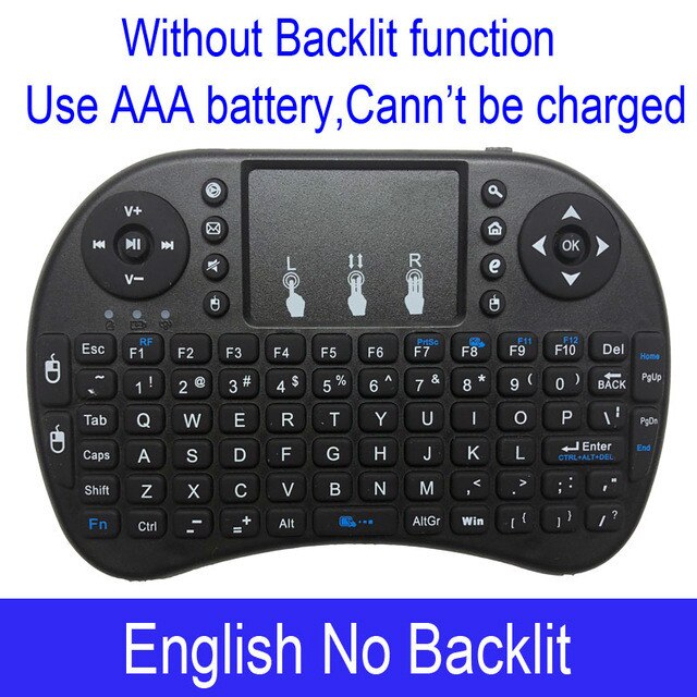 2.4G I8 Mini Keyboard Wireless Keyboard Backlit Air Mouse English Russian Spanish French Remote Control for Android TV BOX: Default Title