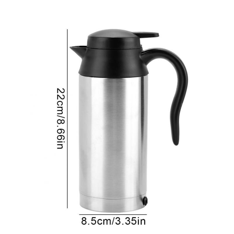 Bärbar vattenvärmare flaska resa bil lastbil vattenkokare för te kaffe dricka 750ml vattenkokare resa kaffe uppvärmd mugg