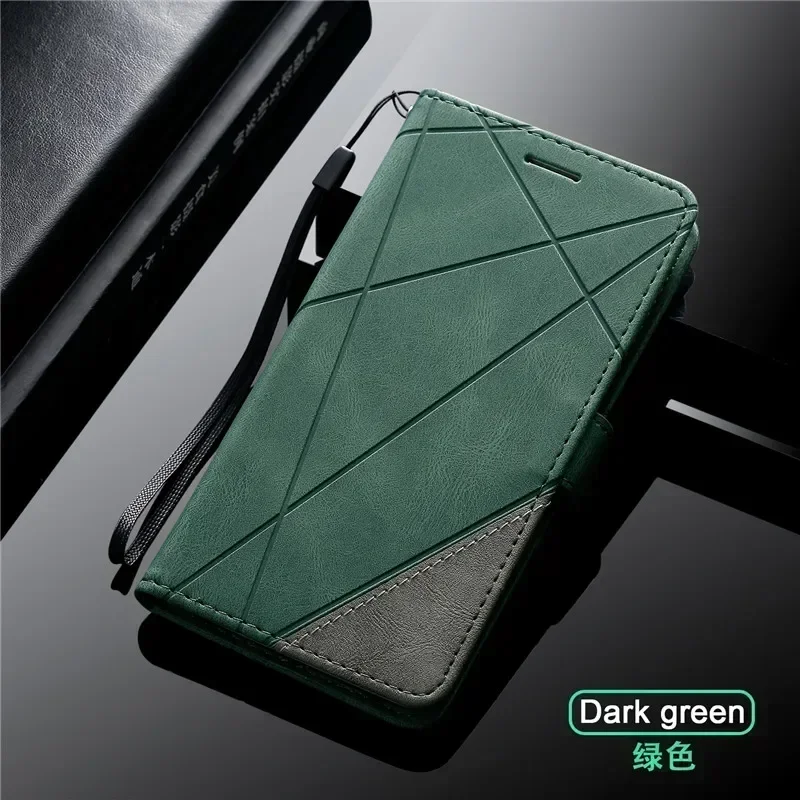 Para Coque Xaomi Redmi 13C 14C Funda de lujo con tapa tipo billetera Funda de cuero para Funda Xiaomi Redmi 14C 13C 12C Redmi13 12 Funda de teléfono: Tela de algodón / green