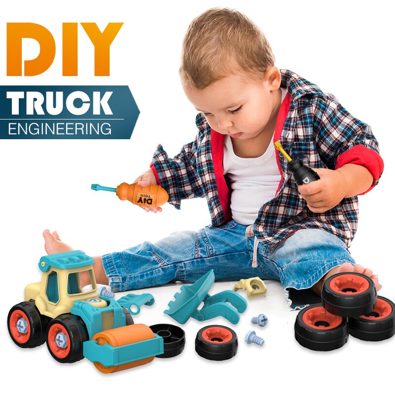 Kinderen Diy Demontage Techniek Voertuig Model Speelgoed Vroege Onderwijs Speelgoed Voor Kinderen Jongens Speelgoed Moer Demontage Laden Speelgoed