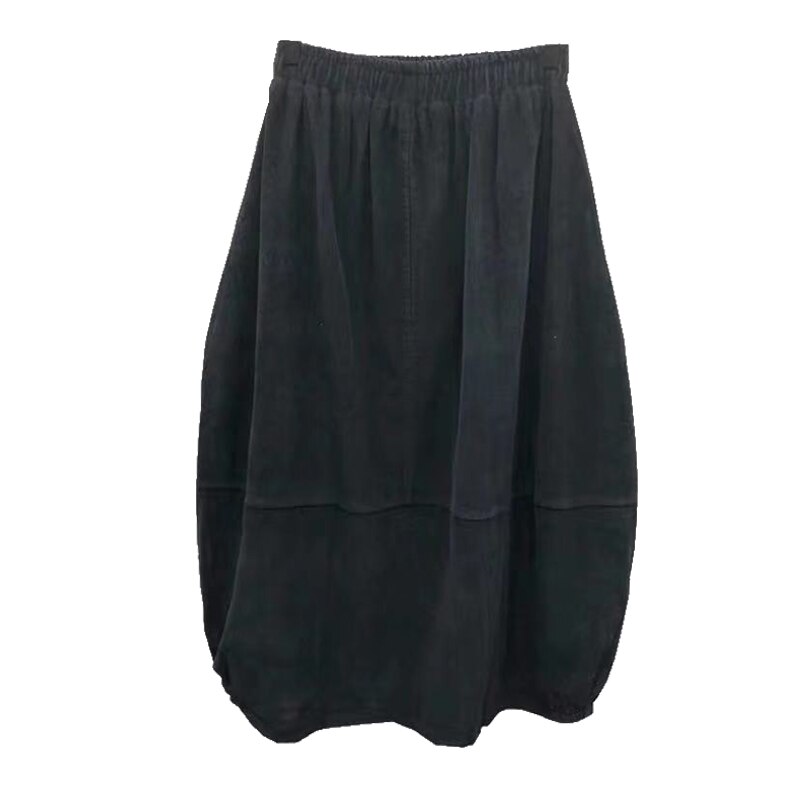 Jupe Grande Taille 5XL En Velours Côtelé – Automne-hiver, Mi-longue, élastique, Coupe Ample Et Décontractée