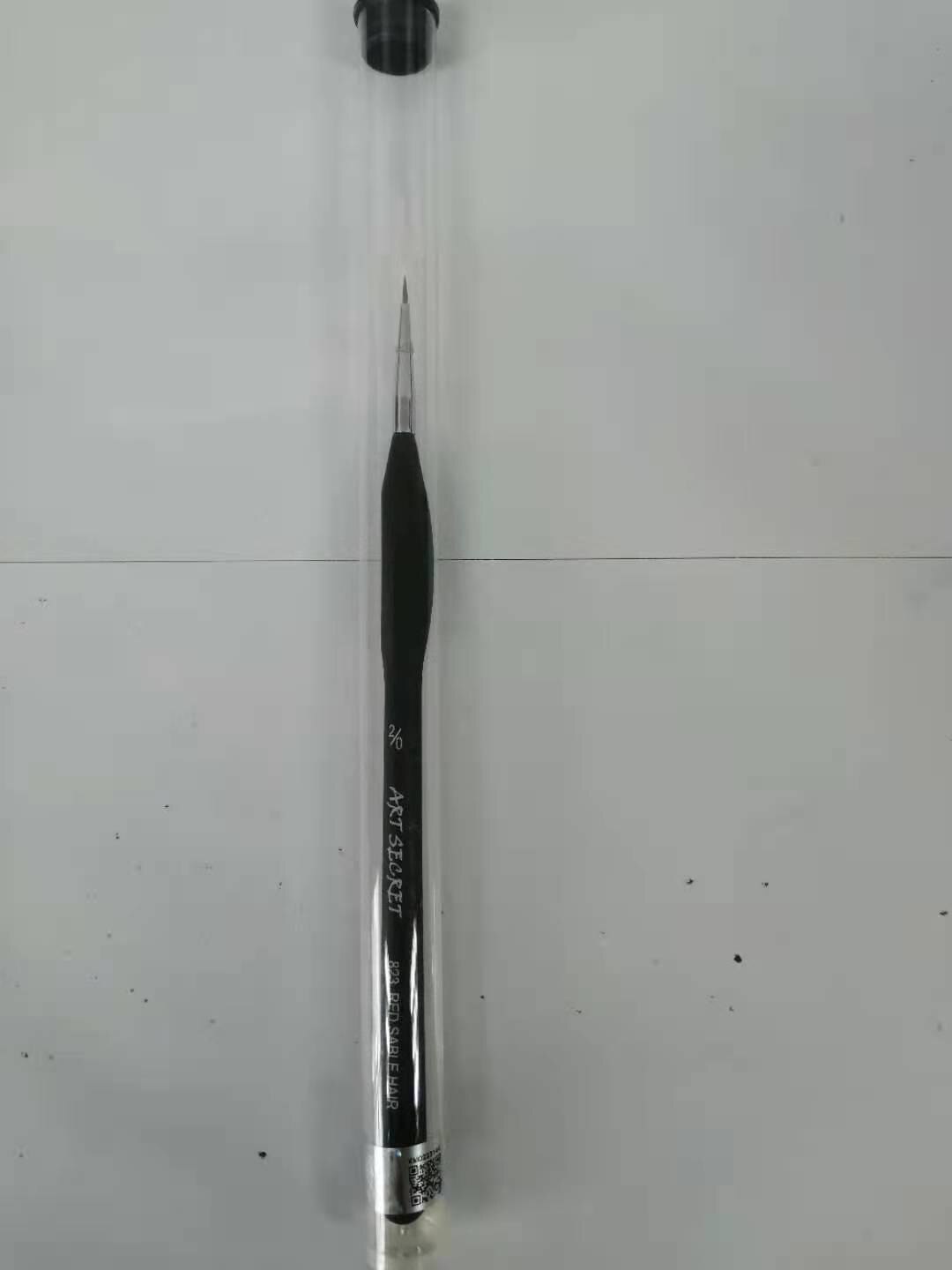 ArtSecret di alta qualità nuovo arrivo 823 capelli di zibellino rosso pennello per pittura ad acquerello manico in plastica nera penna per artista d'arte per disegno: bianca