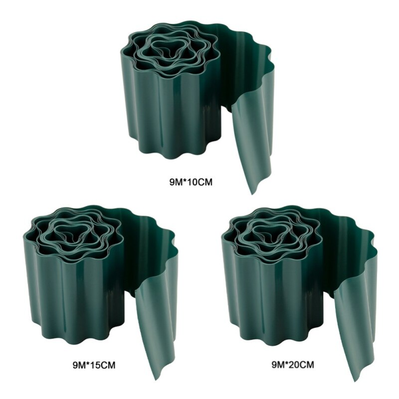 Plastic Garden Lawn Trimmed Fence Fence Corrugated Rolling Path Garden Decorative Ripple Shape Flexible Lawn Courtyard DIY Path