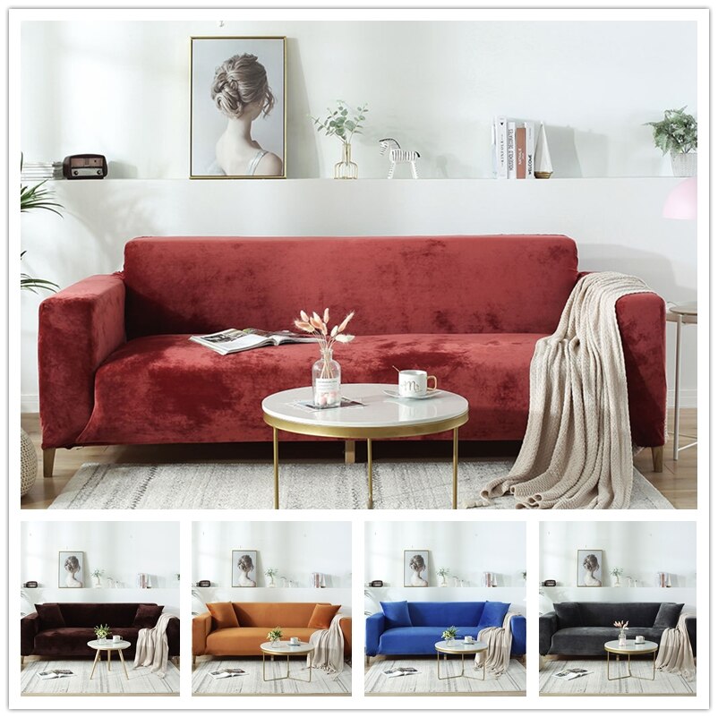 Claroom Coral Fleece Luxe Sofa Cover Winter Warm Couch Cover Soft Antislip Sofa Cover IO43 #