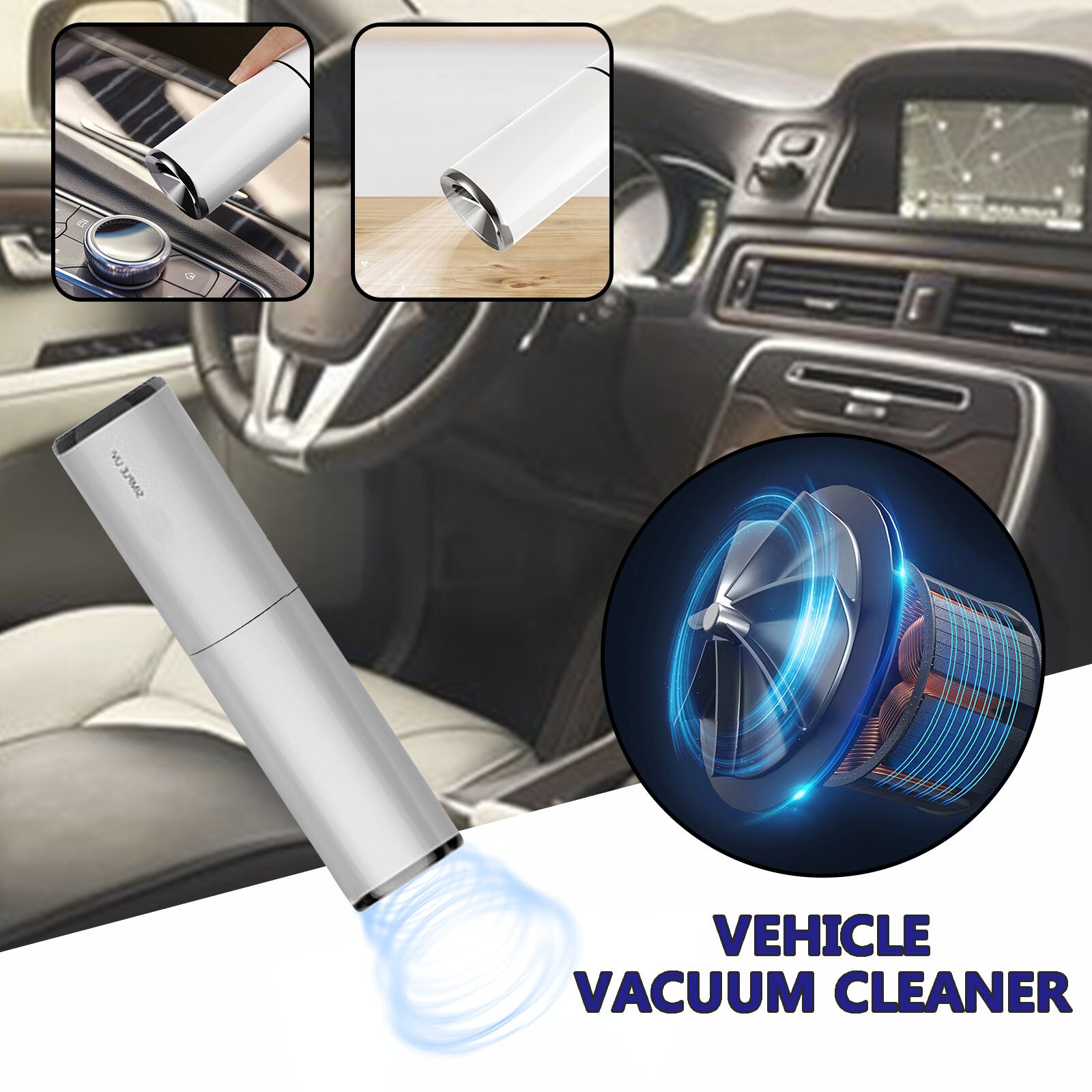 High-power Vacuum Cleaner Car Home Portable Handheld Powerful Wireless Vacuum Cleaner 23.3x5.2x5.2cm