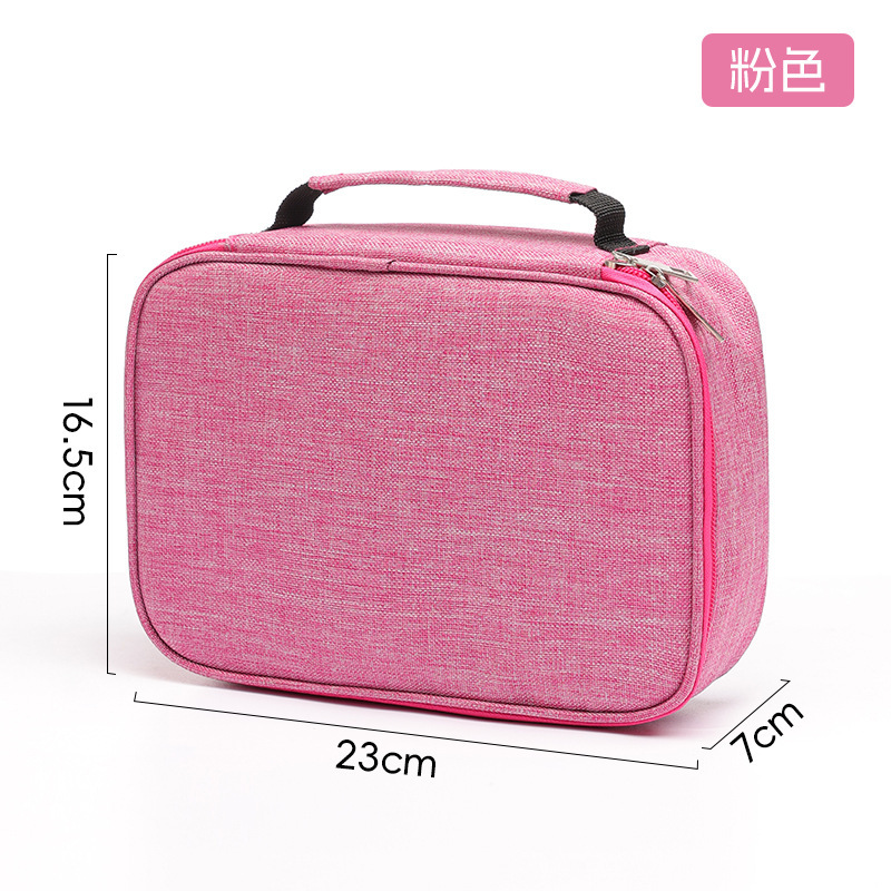 Waterproof pencil case 72-color large-capacity sketch pencil case stationery student storage pencil case: Pink