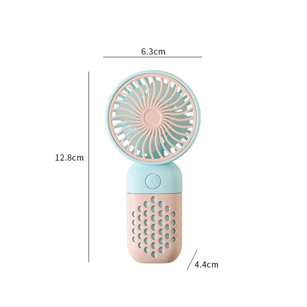 Neuer USB-Lüftungs Ventilator tragbarer kleiner Lüfter wiederauf ladbarer Mini-Handl üfter Taschen Format geräuscharm kleiner elektrischer Ventilator Schüler Dormitor: Rosa