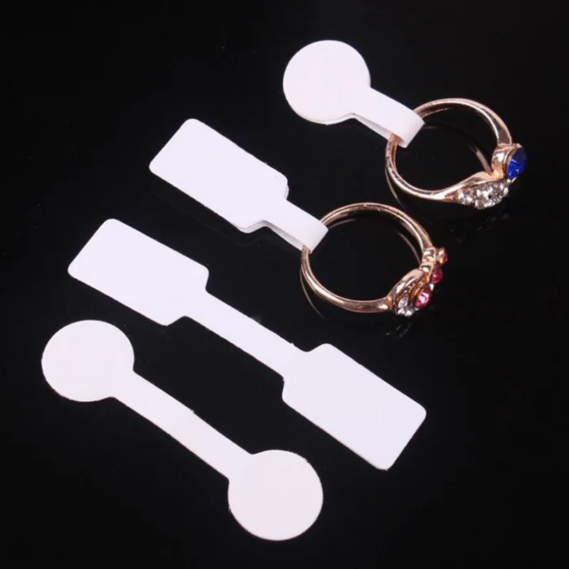 100 Stuks Sieraden Prijskaartjes Zelf-Stickers Blanco Vierkante Ronde Labels Voor Ring Ketting Armband Display Prijs Kaarten Diy