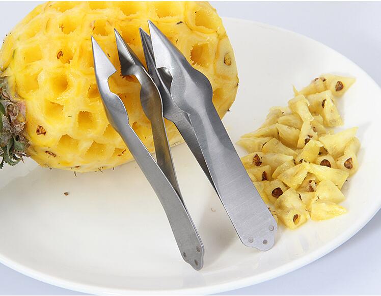 Clipe removedor de semente de abacaxi, aparelho de aço inoxidável para descascar abacaxi, ferramenta de cozinha prática para casa