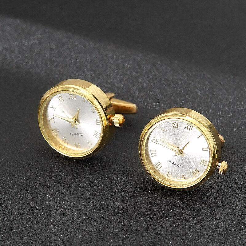 Luksus ure til mænd #39 klassisk fransk business skjorte tilbehør roterende ur guld manchetknapp jubilæum