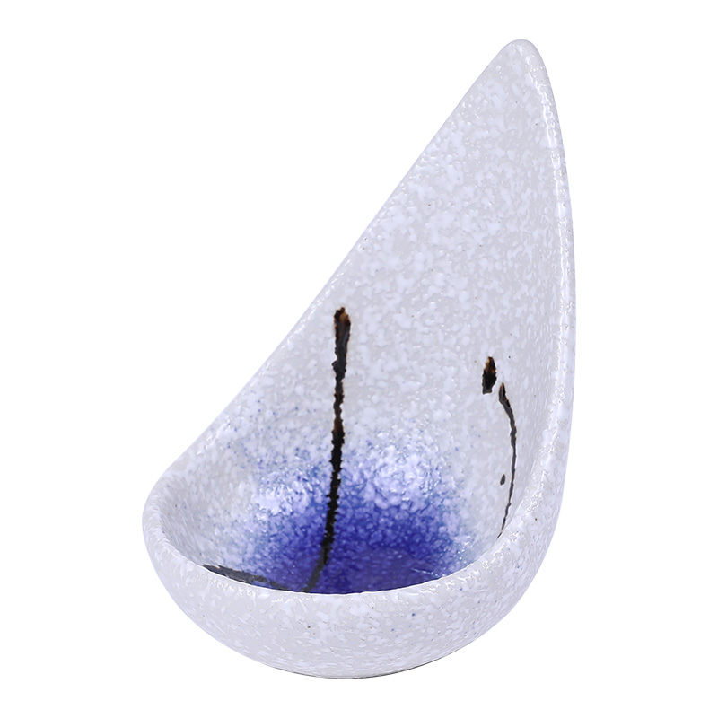 Kreatywny półksiężyc półmisek ornament japońnarty styl restauracja zimne dania naczynie na sos sojowy domowa ceramika zastawa stołowa zdobione