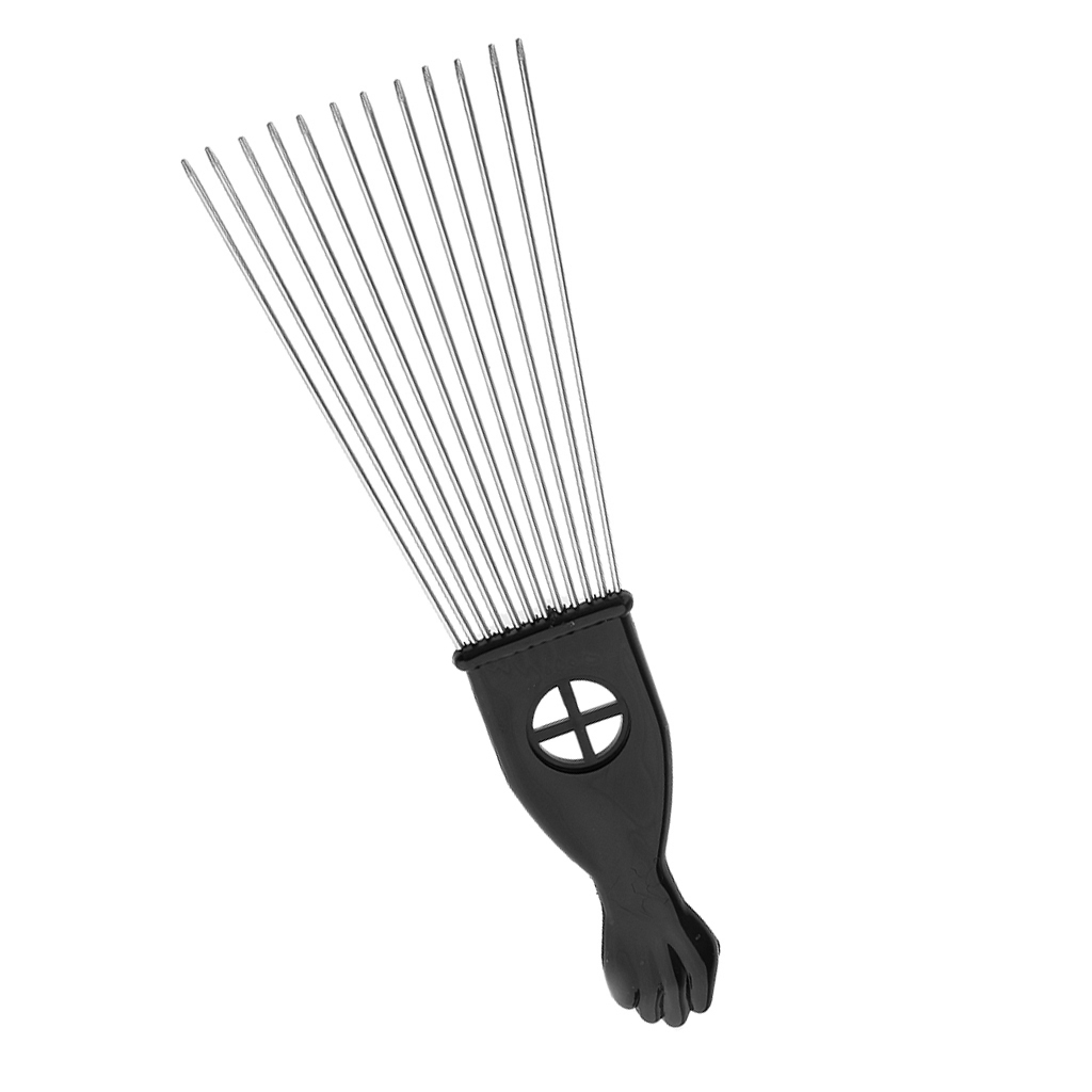 Cepillo de horquilla de acero para cabello rizado, herramientas de estilismo, peine de inserción