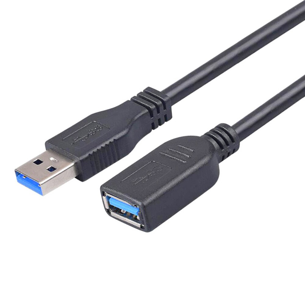 0.5M 1M 1.5M 2M 3M Length USB 3.0 Extension Cable Male to Female Data Sync USB Extender Cable for Computer HDD Hard Disk: Black / 1M