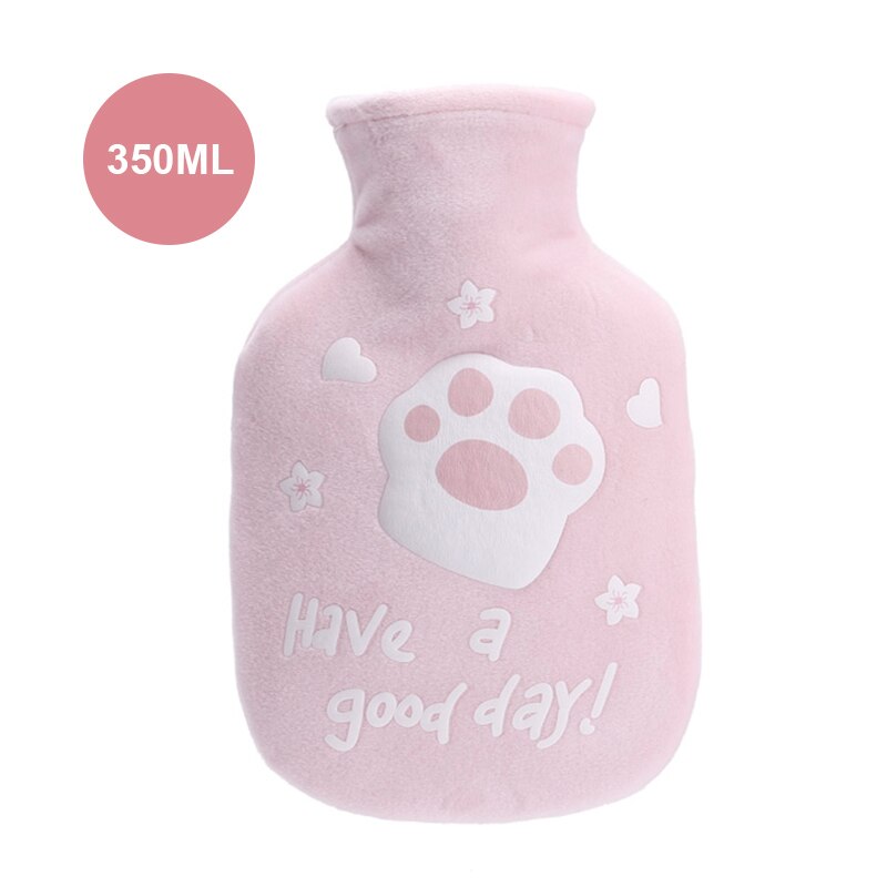 350ml søde kat trykt vandflaske håndvarmer stress smertelindringsterapi vinter varm varme piger håndfødder vandpose: C