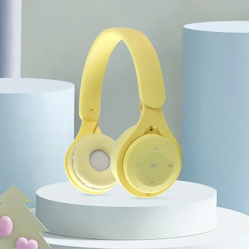 Stereo  y08 headset 5.0 bluetooth headset foldbare trådløse sportsøretelefoner gaming headsets over-ear hovedtelefoner til android ios: Gul