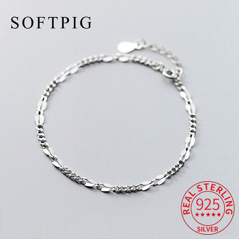 INZATT Real 925 Sterling Silver Geometric Bracelet For Charming Women Party Minimalist Fine Jewelry Hiphop Accessories