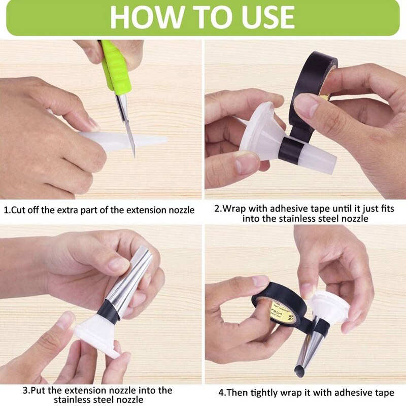 Breeuwen Finisher Kit - 14Pcs Rvs Kalefateren Nozzle, 3 In 1 Breeuwen Gereedschap-Kit Breeuwen Afwerking Tool