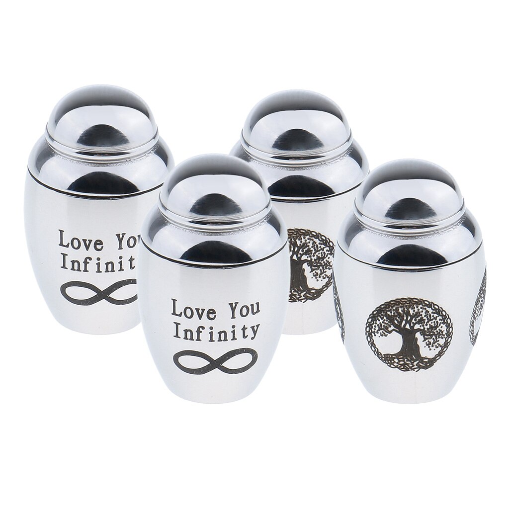 4pcs Waterproof Ashes Cremation Container Jar Memorial Keepsake Casket