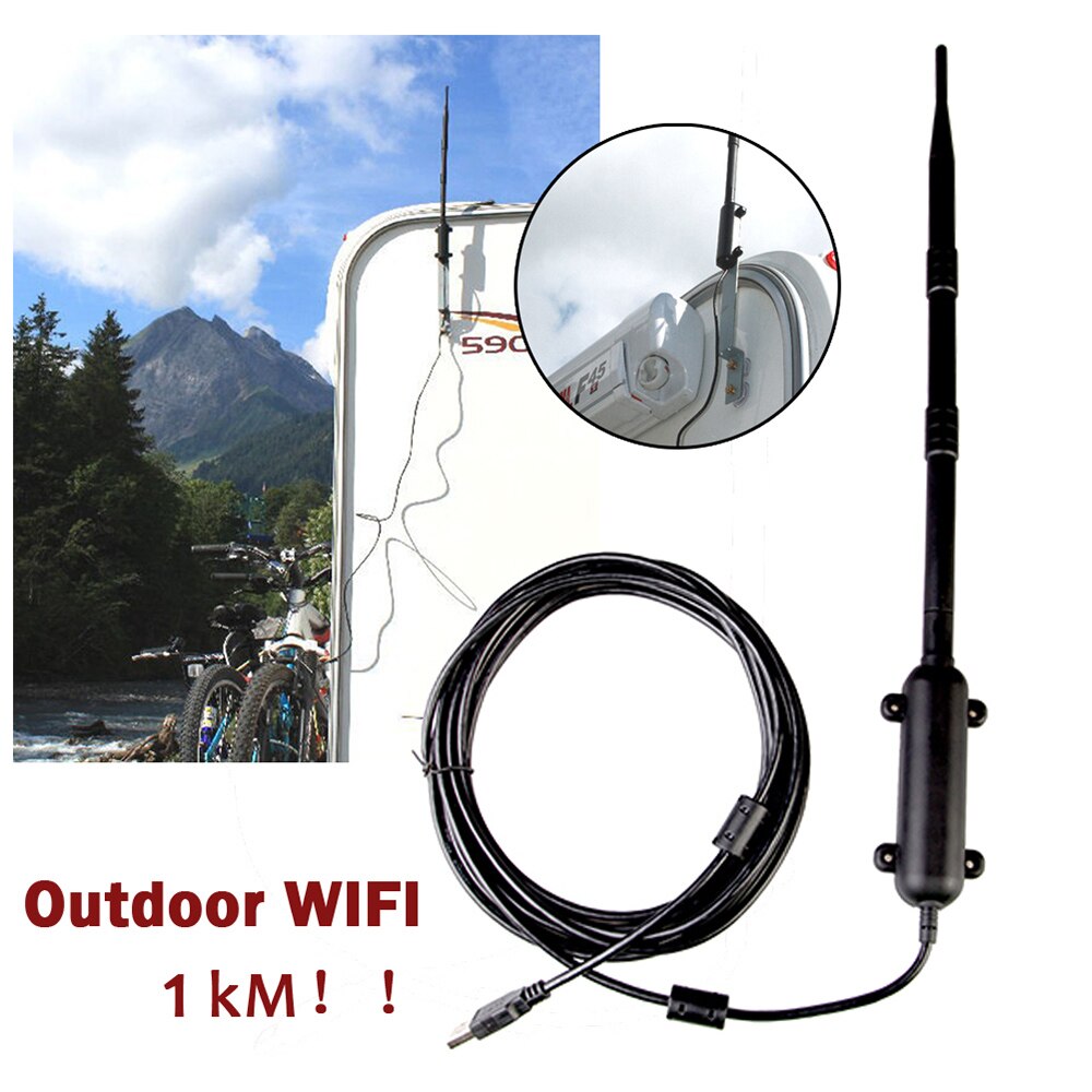 2.4G Wireless Network Card Outdoor Wifi receiver wireless signal amplifier high power network card waterproof camping equipment