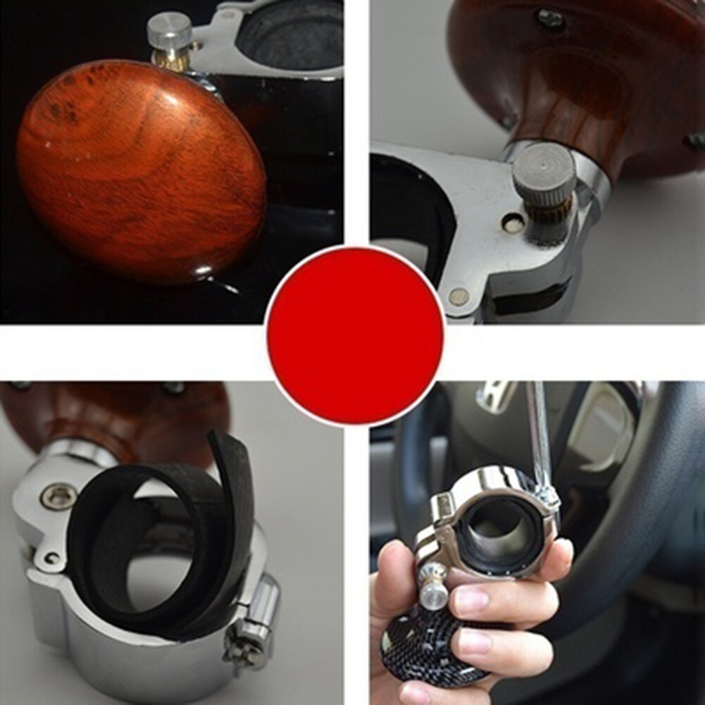 Universal bil rat drejeknap magt håndtag kuglehånd kontrol kugleforstærker hjul forstærker auto spinner knap bold
