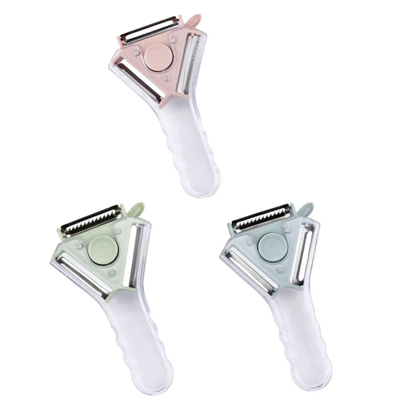 3 in 1 Magic Trio Peeler Set Slicer Stainless Steel Peeler Shredder Julienne Cutter Multi Peel Blade Zesters Grater Kitchen Tool: H