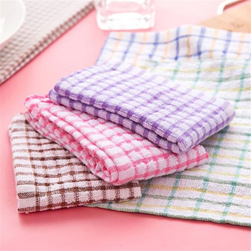 Absorbent Wash Cloth Car Kitchen Cleaning Microfiber Cleaning Towels Cloths Solid color dish towel kitchen towel dishcloth FDH