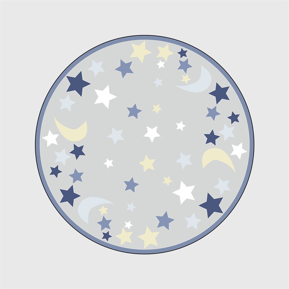 Grijs Tapijt Met Begint Ronde Tapijt Kinderkamer Cartoon Play Tapijt Voor Kinderen Nordic Slaapkamer Bed Tapijt Zachte Non- slip Mat