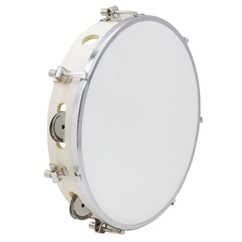 10 in tamburin capoeira læder tromme tamburin samba brasil træ tamburin precussion musikinstrument til 150 d: Default Title