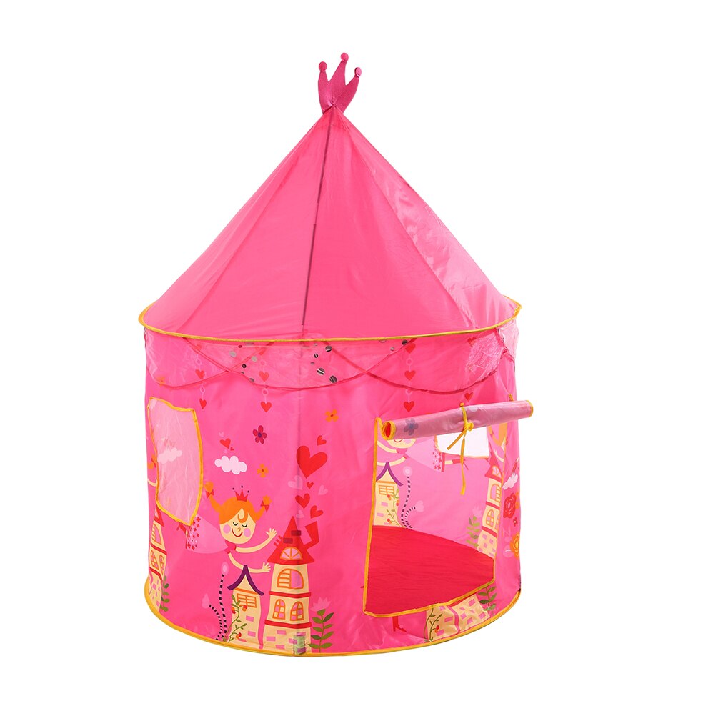 Ridder Kasteel Patroon Kids Tent Picknick Draagbare Game Huis Yurt Kinderen Tent Voor Indoor Outdoor Fun (Geel): Size 3