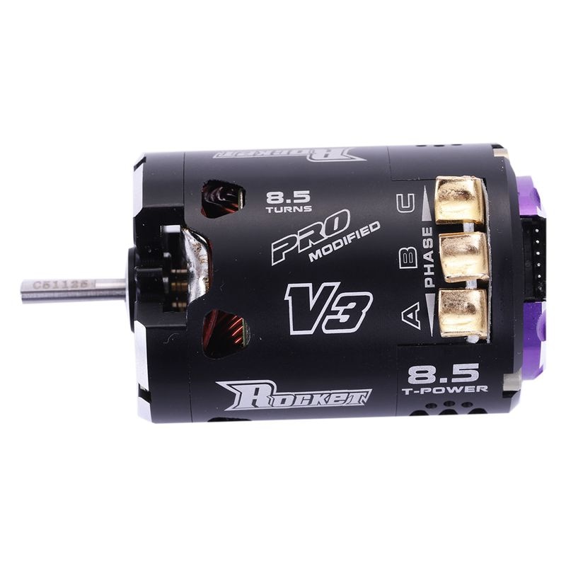 SURPASS HOBBY 540 8.5T 4250KV V3 Sensored Brushless Motor Modified for 1/10 RC Car Truck: Default Title