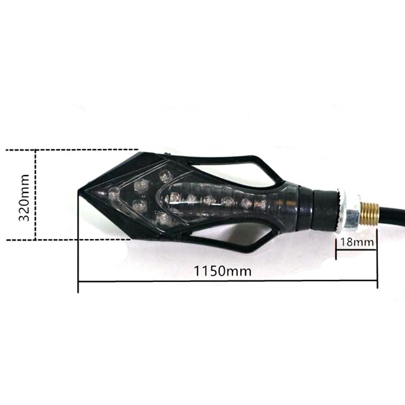 Universal- Beleuchtung LED Blinker Motorrad Hinten Licht Rolle Indikatoren Motorrad Accesorios Moto Glühbirne Blau Grün
