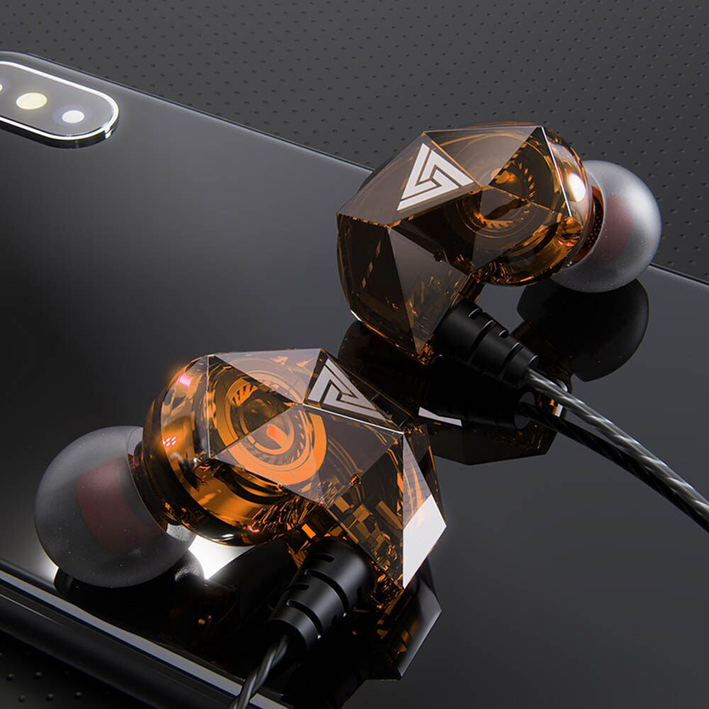 Qkz AK2 3.5 Mm Wired Hoofdtelefoon In-Ear Oordopjes Muziek Oortelefoon Sport Headsets Met Microfoon