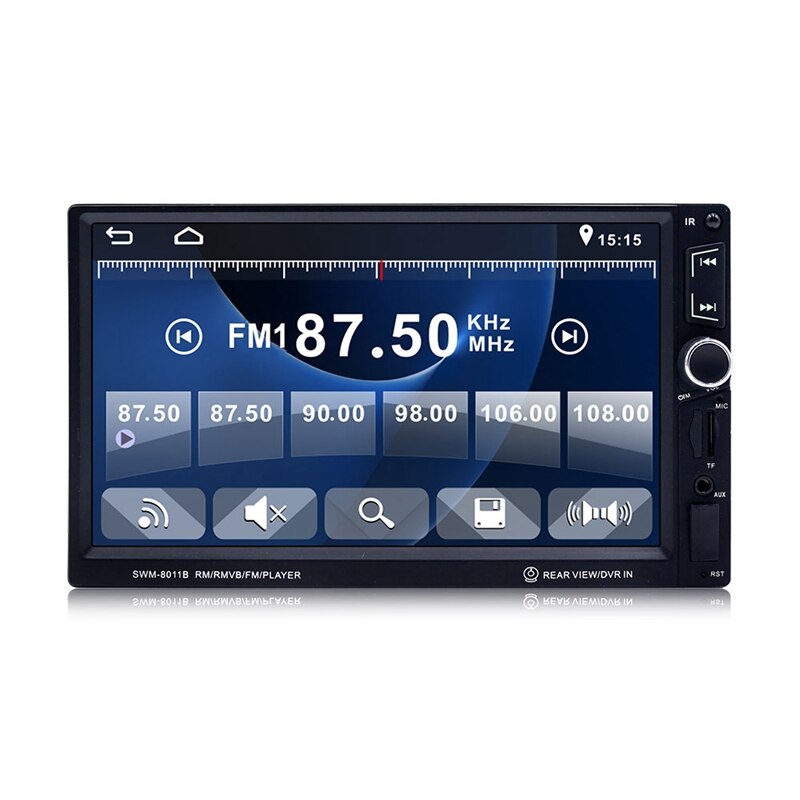 2 Din 7 Inch Contact Screen Multimedia Speler Bluetooth Handsfree Fm Aux Usb Sd-kaart Hd Speler Mp5