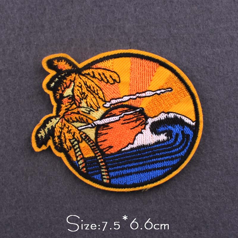 Wildernis Patches Op Kleding Mountain Borduren Patch Natuur Adventure Ijzer Op Patches Voor Kleding Reizen Patch Outdoor Badge