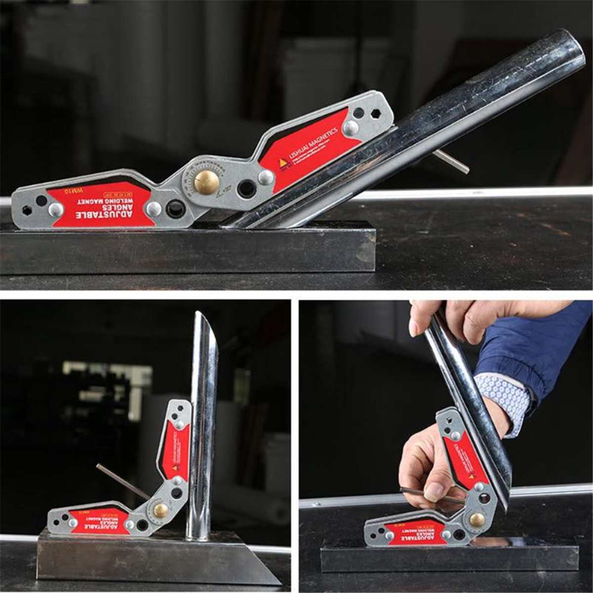 2 size Adjustable Angles 20-200 Degrees Welding Magnet Holder Neodymium Magnet Magnetic Welding Clamp Iron Tools