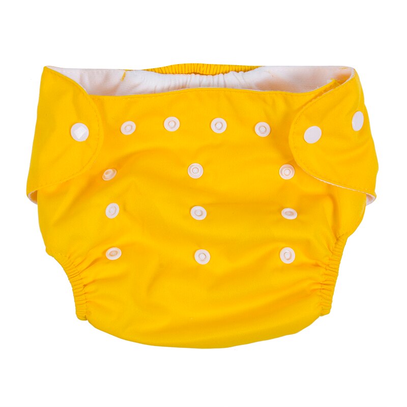 Verstelbare Herbruikbare Baby Kids Jongens Meisjes Doek Luier Luiers 1Pc Wasbare Solid Casual Katoen Kinderen Kind luiers: YELLOW