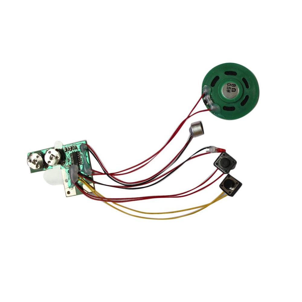 Módulo de voz grabable de sonido para chico y adulto con altavoz y micrófono de botón para tarjeta de felicitación música sonido Chip Musical: Default Title