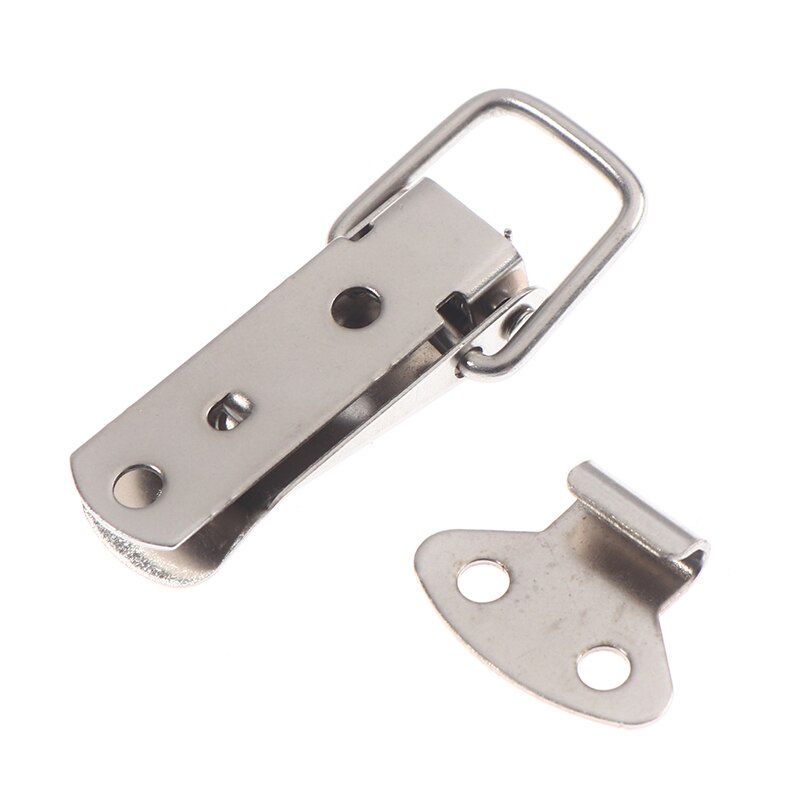 10set Cabinet Box Locks Spring Loaded Latch Catch Toggle 43*15mm Iron Hasps