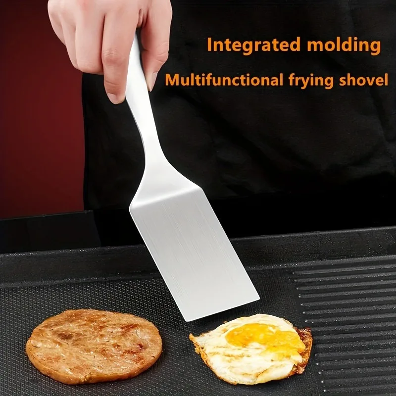 1 st, Grill Turner Spatel, Rvs Kleine Frituurschep, Mentale Koken Schop, Steak Schop, Pannenkoek Speciaal Gereedschap
