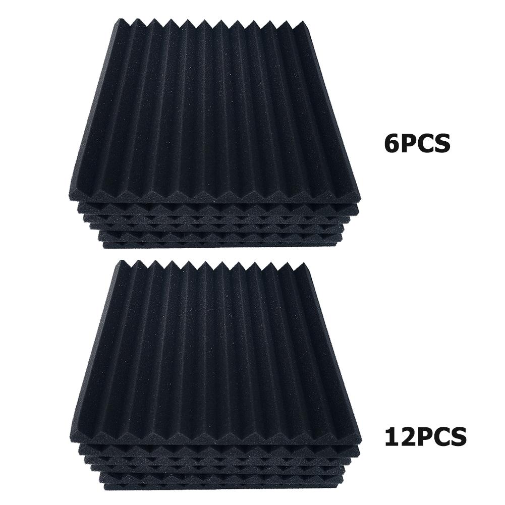 6/12 Pcs 300X300X25 Mm Geluiddichte Schuim Panelen Absorptie Spons Geluid Stop Absorptie Spons Drum kamer Accessoires Katoen Board