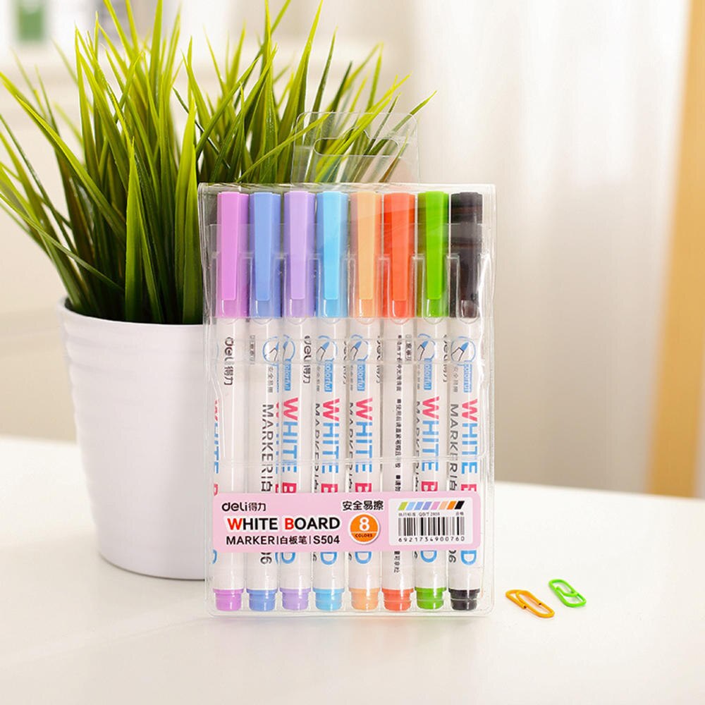 Multi 12 Color Whiteboard Pen Set Erasable Marker Pen for White Board Glass Kids Drawing Office Meeting School Teacher