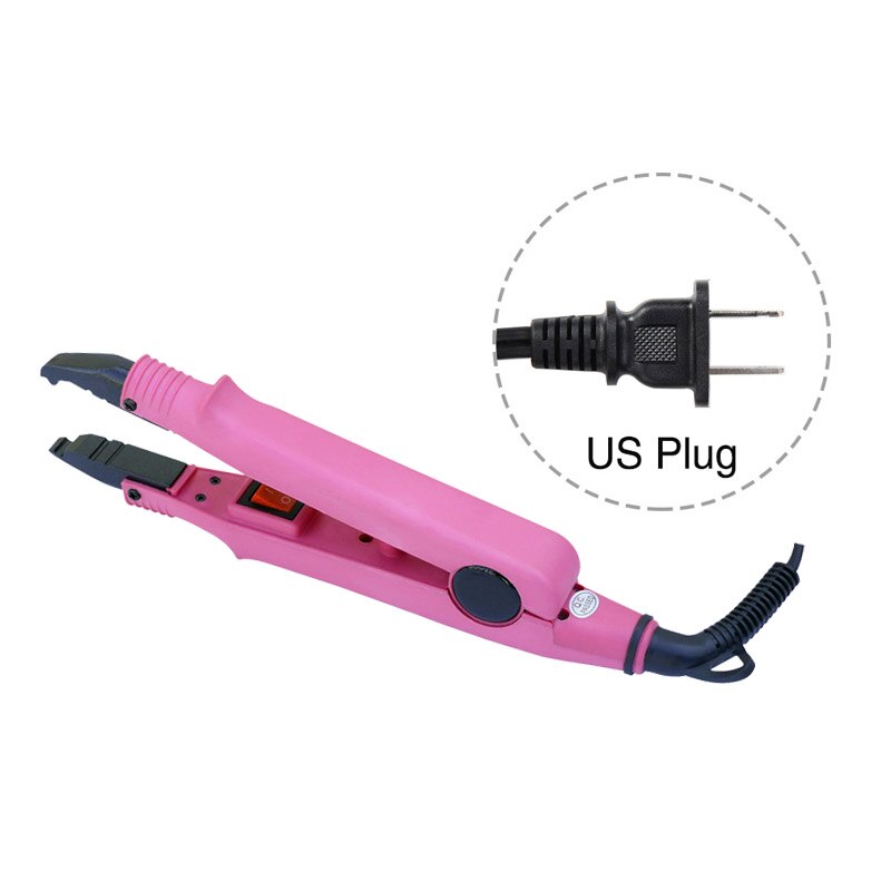 611 frisørstylingudstyr fusion hair extensions jern keratin bonding værktøjer konstant temperatur fusion varmestik: Pink us-stik