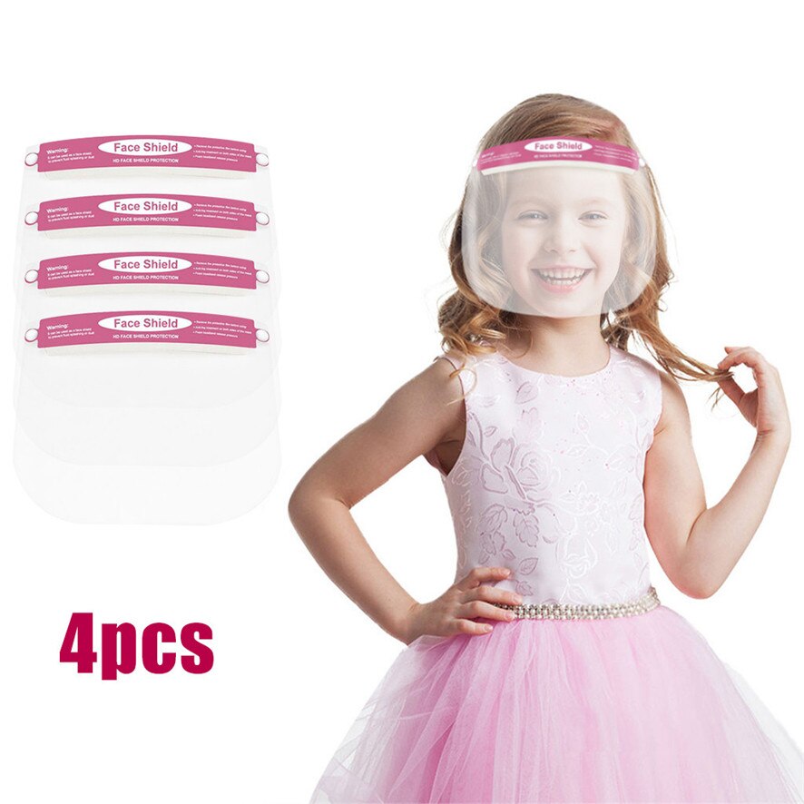 4PCS Children's Mini Shield Washable Comfortable Faces Protection Transparent Shields Screen Spare Visors For Faces Protection: PK