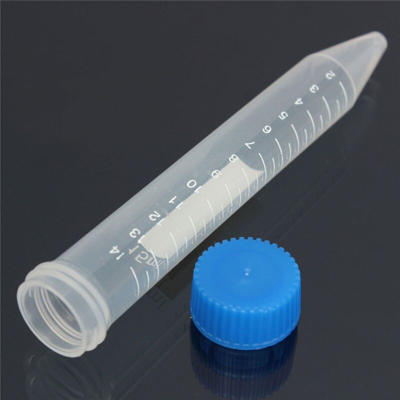 10 pcs 15 ml Plastic Centrifuge Reageerbuis Met Schroefdop Flacon Container Self Staande Pipet Laboratorium Supply