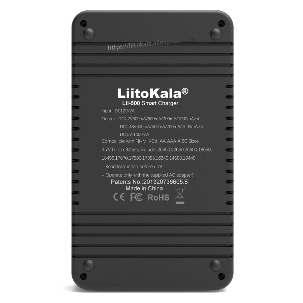 Liitokala Lii-M4S Lii-500 Lii-PD4 Lii-500S LCD 3.7V 18650 18350 18500 21700 20700 14500 26650 AA NiMH Lithium-Battery Charger