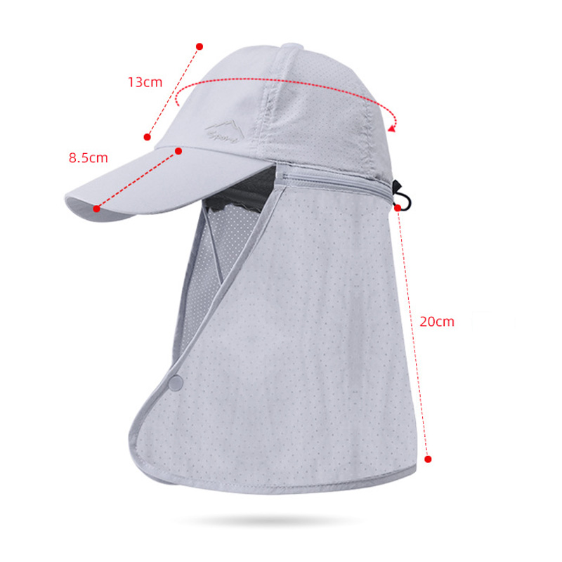 Gorra de pescador con protección UV para hombre, gorro de pescador de secado rápido para senderismo al aire libre, sombrero de cubo extraíble para el sol, bufanda de Panamá